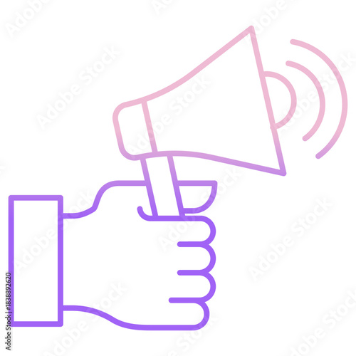 Outline Color Advertisement icon