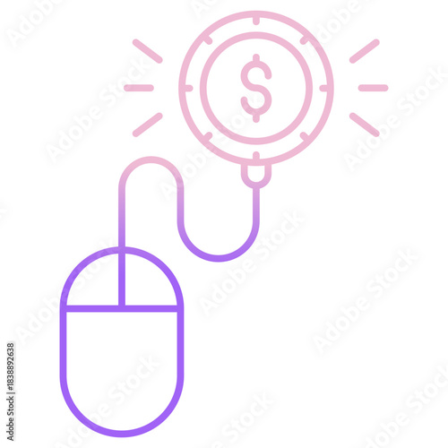 Outline Color Click per pay icon