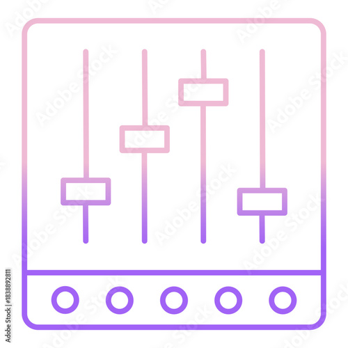 Outline Color Music Controls icon