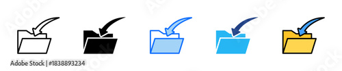 Input Data Icon Set Multiple Style Collection