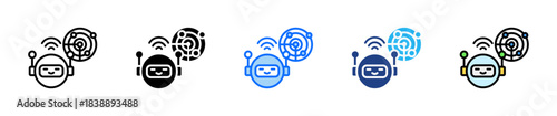 Intelligent Agent Icon Set Multiple Style Collection
