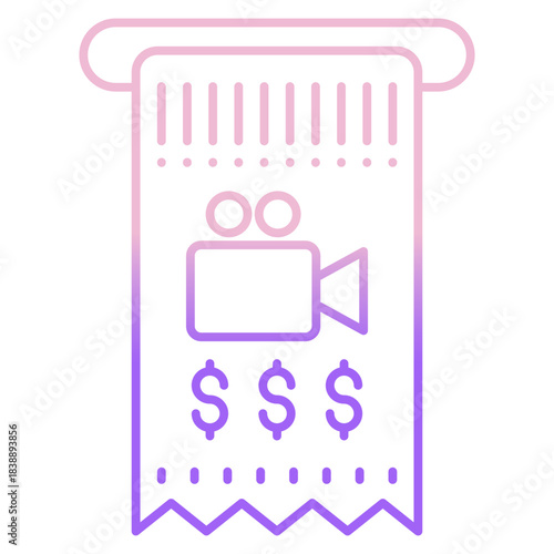 Outline Color ticket vendor machine icon