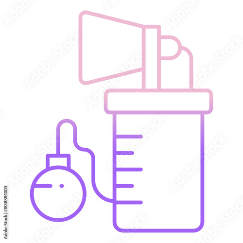 Outline Color breast pump icon