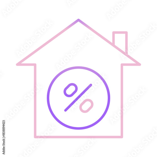 Outline Color Home discount icon