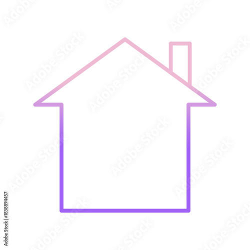 Outline Color house icon