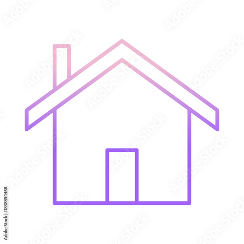 Outline Color house icon