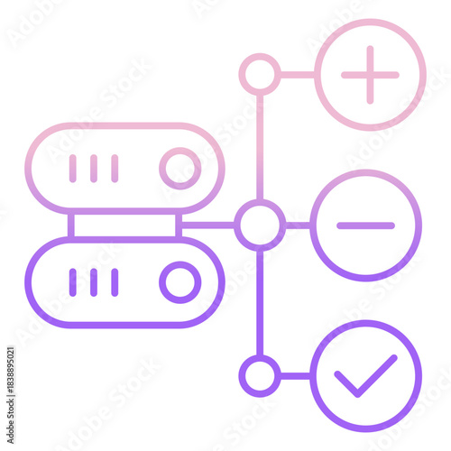 Outline Color Database modification icon