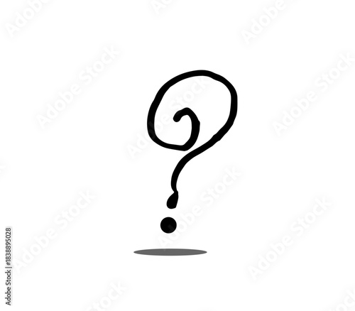 question mark on a white background,