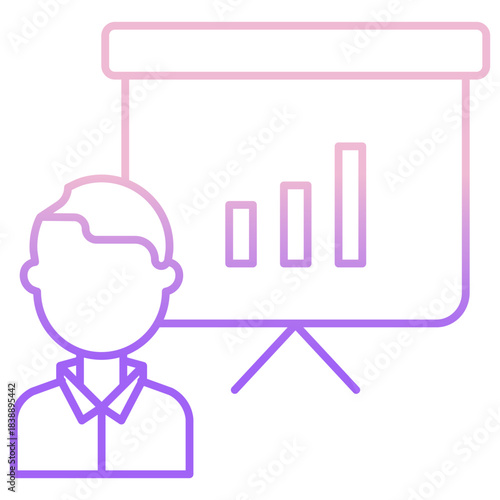 Outline Color Business proposal icon