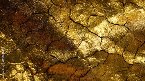 Luxurious Gold Foil Arabic Moroccan Mosaic Texture