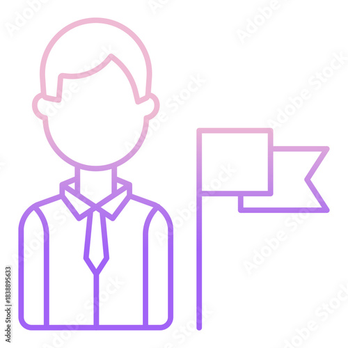 Outline Color Business leader icon