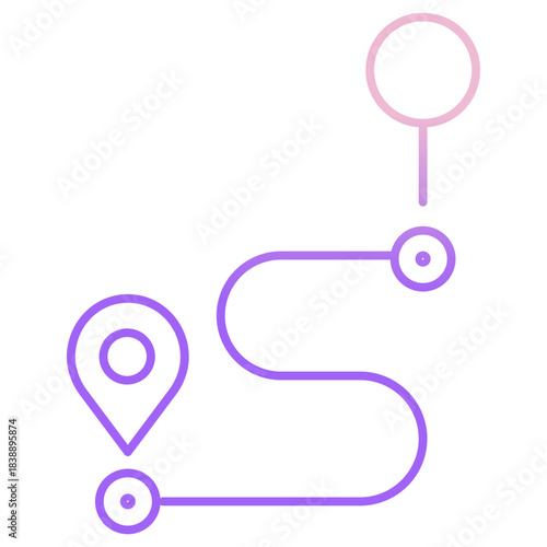 Outline Color Map distance icon