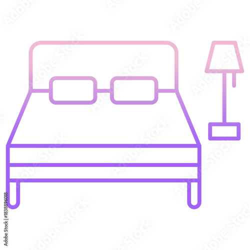 Outline Color bedroom icon
