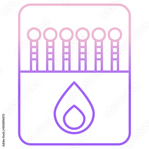 Outline Color match box icon