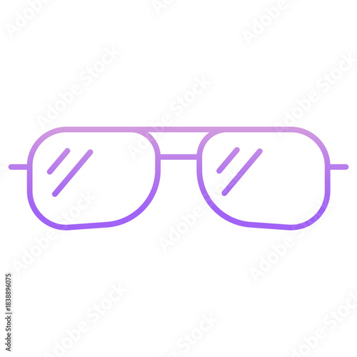 Outline Color eyeglass icon