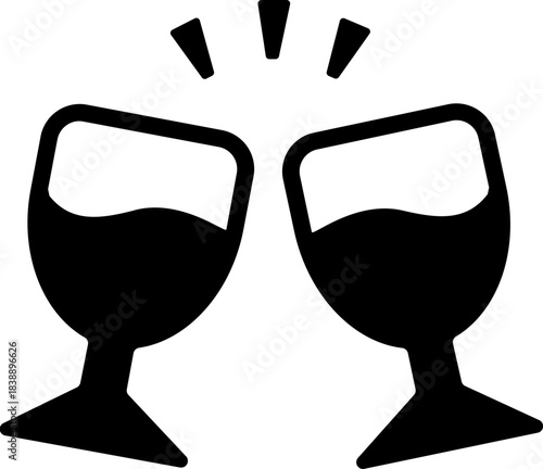 Toasting Wine Glasses Celebration Icon