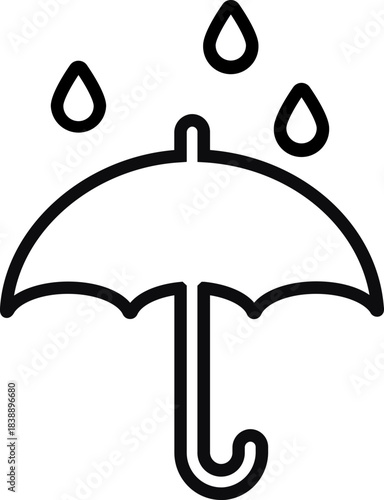 Rain Weather Protection Icon