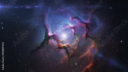 Wallpaper Mural Mesmerizing Cosmic Cloud Formation in Deep Space: A Stunning Visual Display of Colorful Nebula and Stars Torontodigital.ca