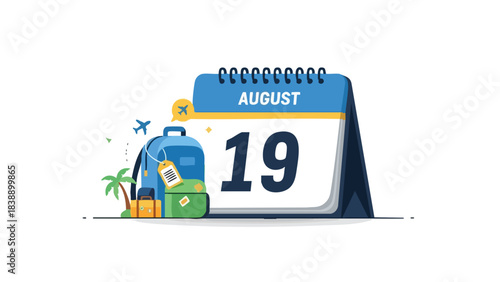 August 19th marks the exciting start of a well-planned summer vacation, featuring packed luggage, flights, and a tropical destination