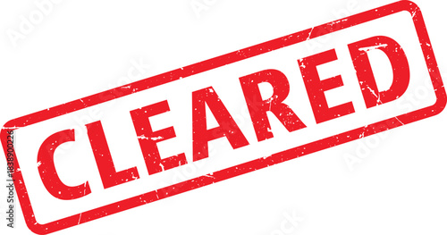 Red Distressed Cleared Stamp Authenticated and Approved Indication with Bold Typography Against a White Background