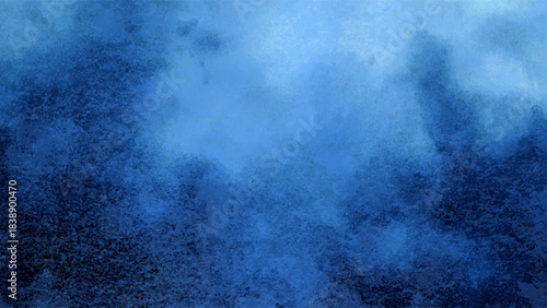 Deep abstract blue textured background with cloudy watercolor patterns, soft light diffusion, layered paint effects, and rich navy-to-cyan gradients creating a calm, atmospheric artistic design