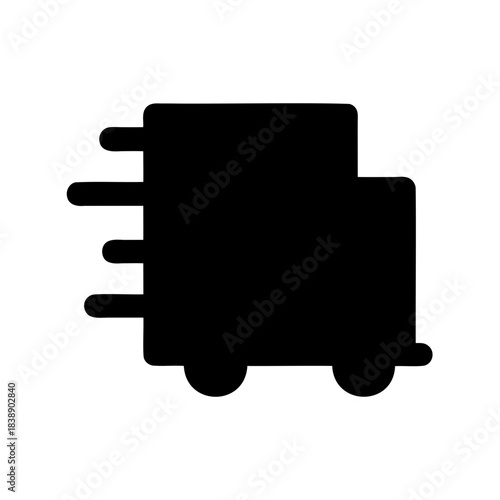 Express delivery truck icon for fast shipping and logistics