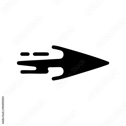 Speeding arrow icon representing quick progress and fast delivery
