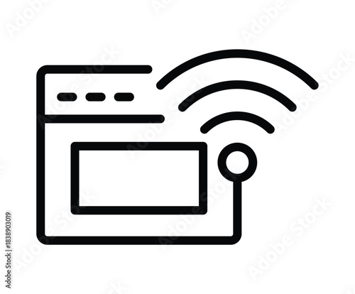 Wireless Internet Connection Symbol for Modern Technology Illustration
