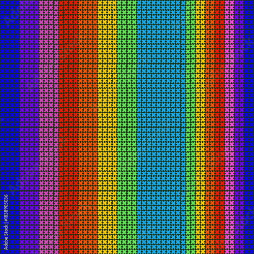  Cross stitch color ,Pixel art pattern vector