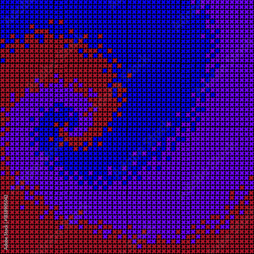  Cross stitch color ,Pixel art pattern vector