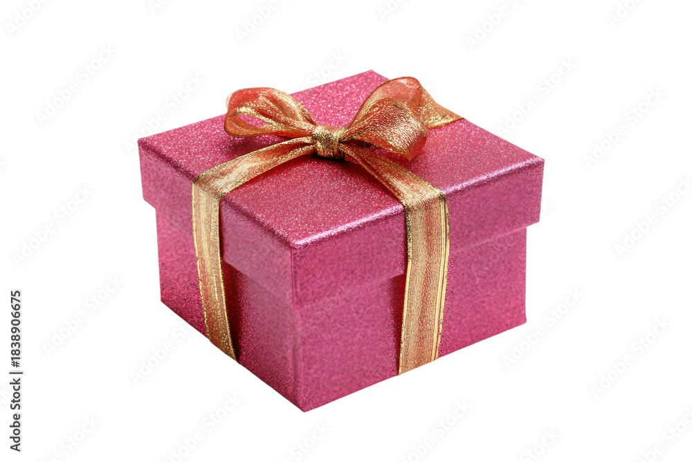 Fototapeta premium Festive gift box illustration isolated on transparent background