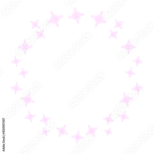 Pink glowing round frame design