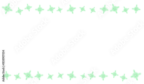 green glowing horizontal frame design