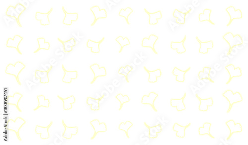 Yellow glowing ginkgo leaf silhouette pattern