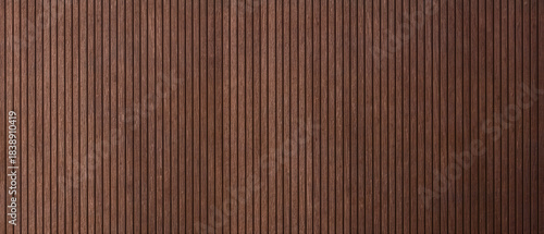 Fotografie mahogany brown acoustic wood panel, wooden interior  wall, rustic texture, wide