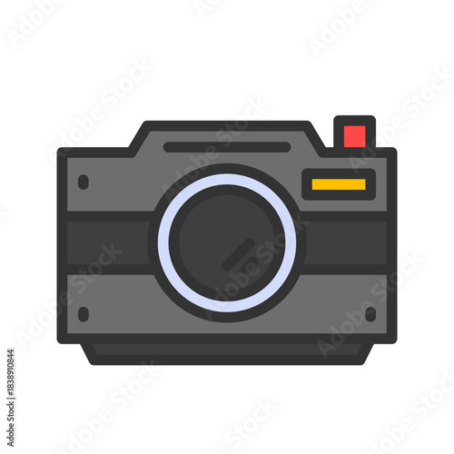 Camera icon vector image. Suitable for mobile apps, web apps and print media.