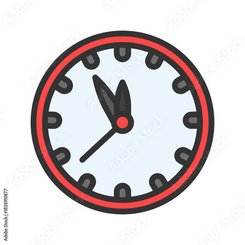 Clock icon vector image. Suitable for mobile apps, web apps and print media.