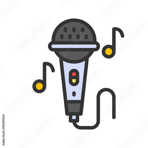 Karaoke icon vector image. Suitable for mobile apps, web apps and print media.