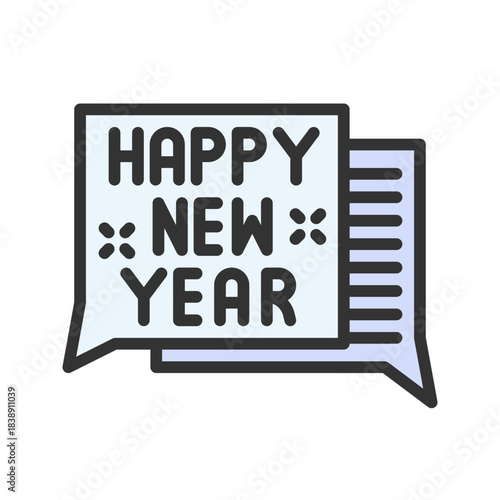 Message icon vector image. Suitable for mobile apps, web apps and print media.