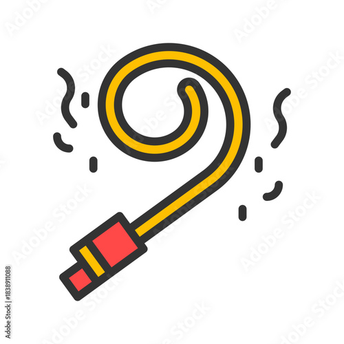 Noisemaker icon vector image. Suitable for mobile apps, web apps and print media.