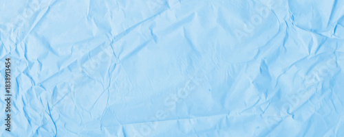 Crumpled blue paper texture. Abstract light background with wrinkled cardboard texture. Vector illustration horizontal fold crumpled empty navy blue paper template for posters and banner