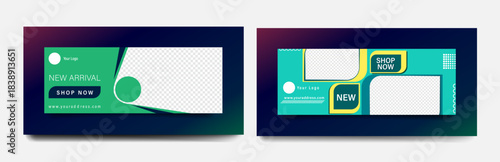 Modern Minimalist Web Banner Collection for Sale and New Arrival Promotions. Business big sale design vector illustration, Memphis style. New design banner.