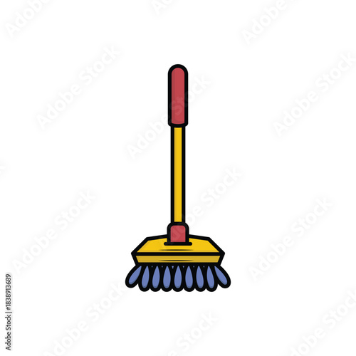 Colorful icon for mop