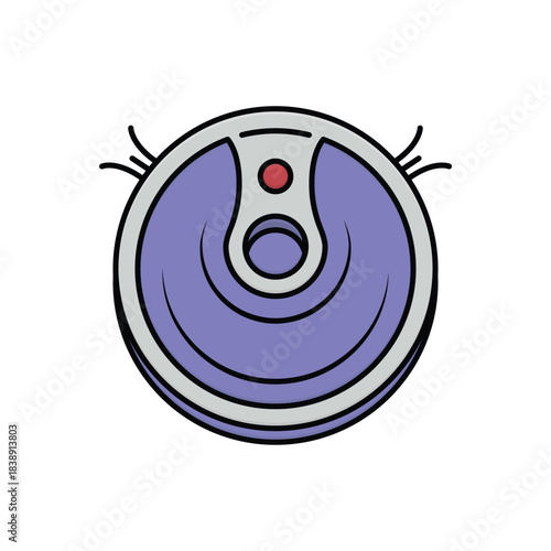 Colorful icon for robot vacuum cleaner