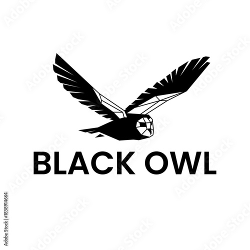 Modern Geometric Owl Technology Logo Design
