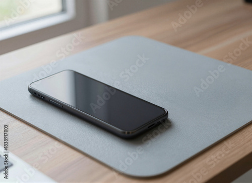 Modern Smartphone on a Serene Workspace