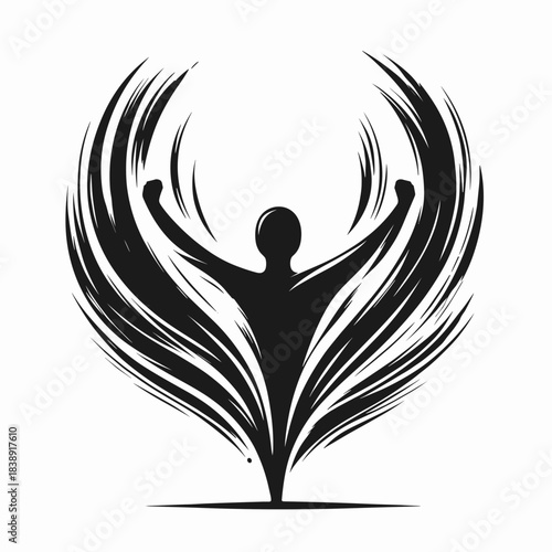 Silhouette breaking the stigma