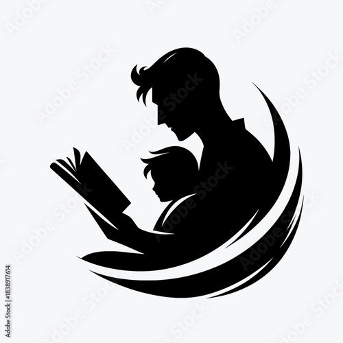 Dad reading bedtime story