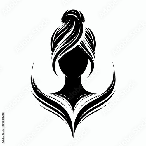 Self-care routine silhouette