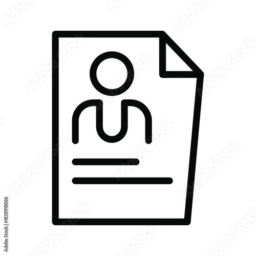 Resume document isolated on shows a persons profile and information